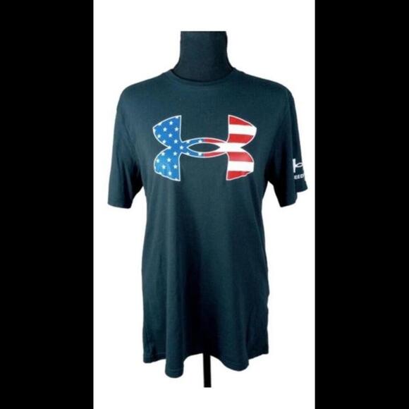 Under Armour Freedom Men’s Size Medium Patriotic Black Flag Stars Stripes - Picture 1 of 4
